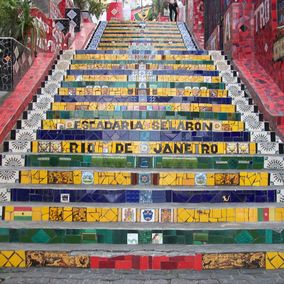 Rio de Janeiro berühmte Treppen in Santa Teresa