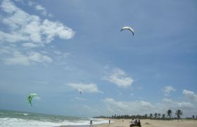 Kitesurfen Cumbuco Strand Brasilien