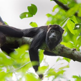 Ein Affe ganz in der Nähe der Christalino Lodge, Südliches Amazonasgebiet