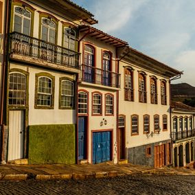 Steile Straße Ouro Preto Brasilien