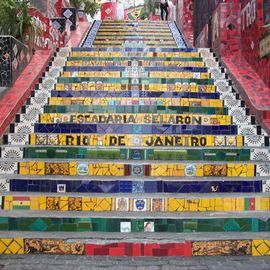 Rio de Janeiro berühmte Treppen in Santa Teresa