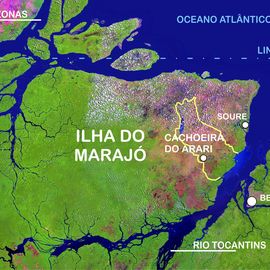Karte von Ilha do Marajo, Brasilien